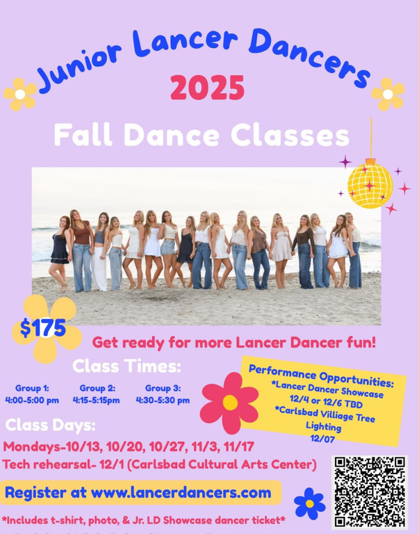 Fall Junior Lancer Dancer classes! Sign up today!