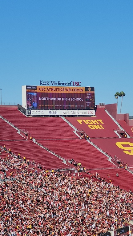 Our top fundraisers enjoying a beautiful day at the USC game