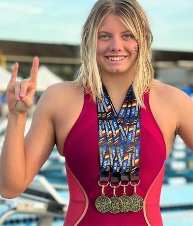 Adopt An Alumni! This year, we are adopting Tyler Driscoll from the NC State University (The Wolfpacks). She’s getting lots of Salpointe Swim Swag. Plus lots of goodies for Tucson. Go Lancers and Go Wolfpack!