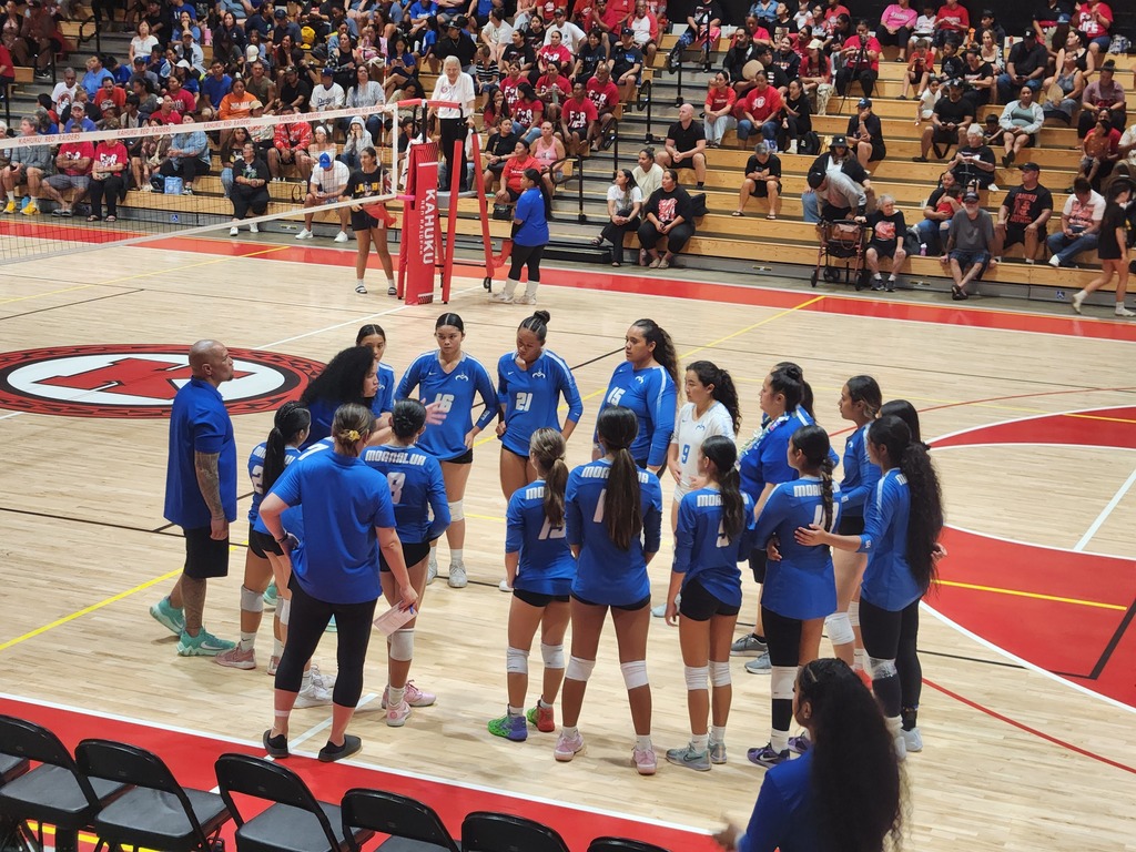 Timeout Moanalua, down 3-5 in the 3rd set