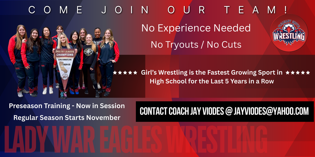 Come join the 2024-2025 Delta League Champion Lady War Eagles