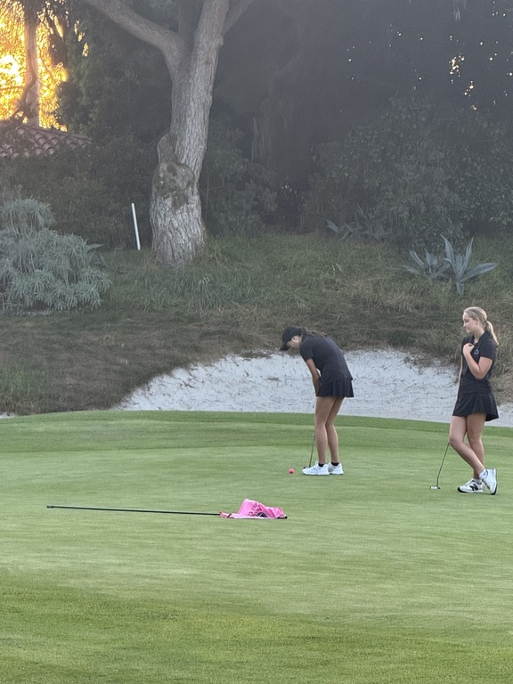 Keandra driving the green on hole #9!! Go Lancers!