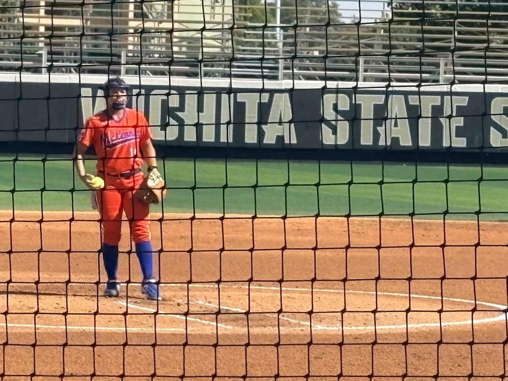 Shout out to Goddard Lion alum Natalie Klenda, on the mound vs the Shockers!