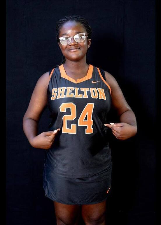 Faith Boahemaa.
Faith has been a constant with Shelton Field Hockey, always a smiling face and upbeat attitude, She is planning to study biochemistry in college and her favorite field hockey memory is scrimmaging during practices.
