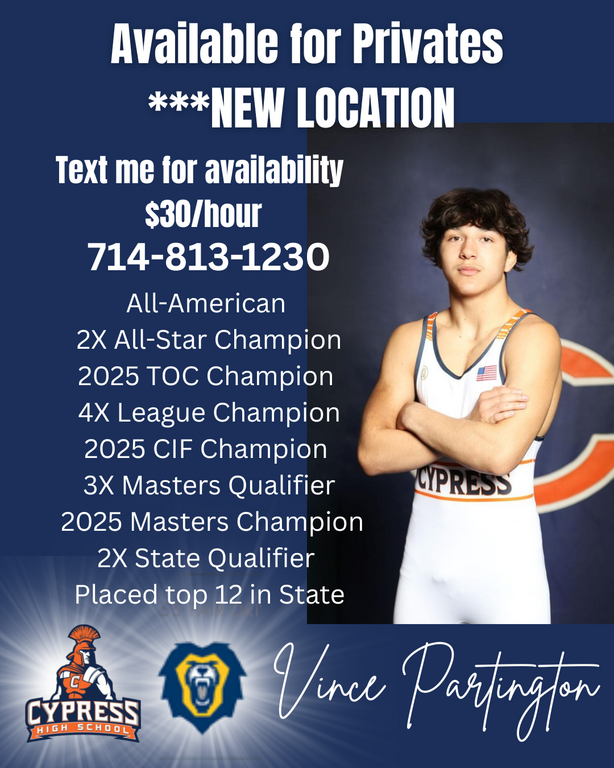 Hi everyone! Vince is offering privates at New Location! Call to schedule.
