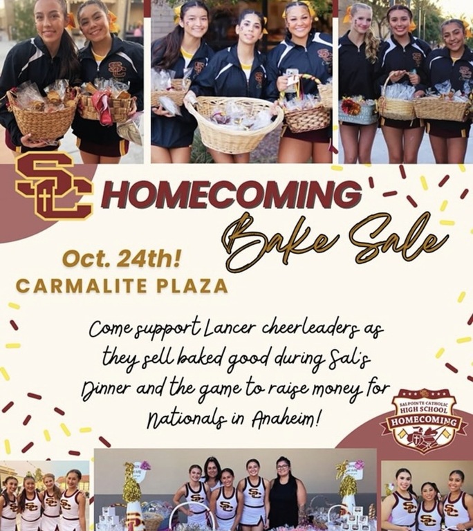 Homecoming  Bake Sale for Nationals!