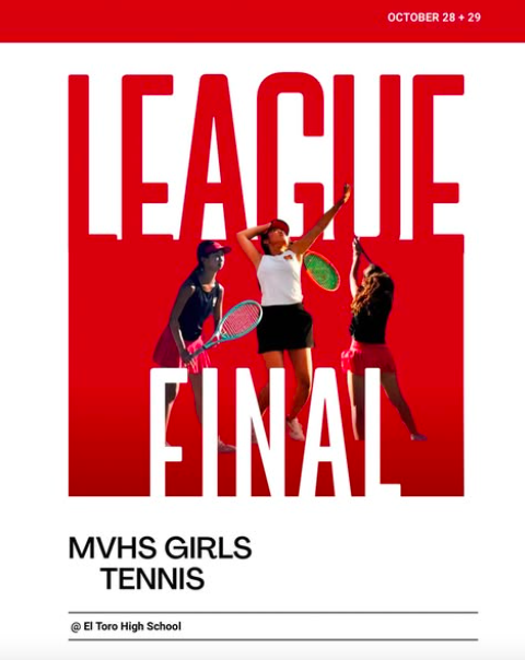 LEAGUE FINALS ON OCTOBER 28+29 @ El Toro. Come support the MVHS girls tennis team!!!