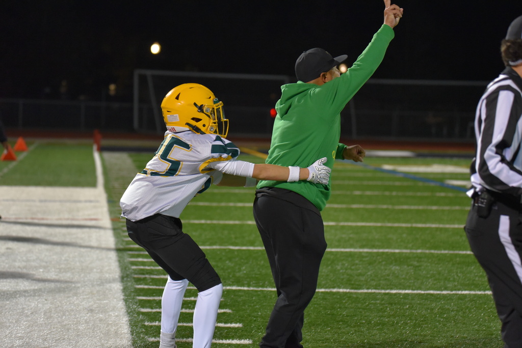 NO SON, YOU CAN GO ON THE FIELD ,