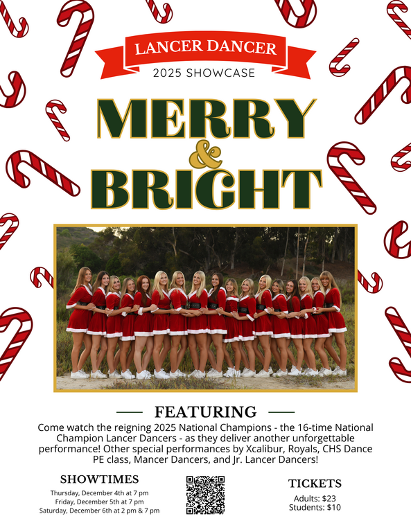 Don't miss our annual holiday showcase December 4-6!  Tickets go on sale November 4th!

https://gofan.co/app/school/CA7897_1