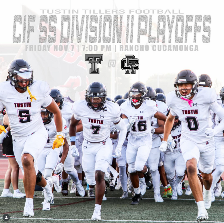 Tustin will travel to Rancho Cucamonga on Friday, November 7 for the first round of CIF-SS Division 2 Playoffs. Kickoff is scheduled for 7:00PM. Tickets are available on GoFan.