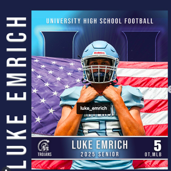 Senior Spotlight: #5 (55) LUKE EMRICH. Defensive End, Linebacker & Tight End. Luke has been with the UNI Football Program for all four years, while also playing baseball. Great season Luke!