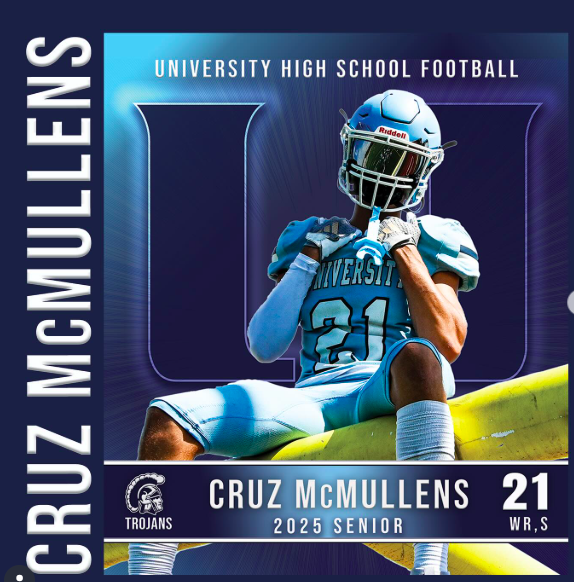Senior Spotlight: #21 CRUZ McMULLENS. Wide Receiver, Cornerback & Safety. This is Cruz’s fourth year in the UNI Football program. He will miss the teammates the most! We will miss watching you play Cruz!