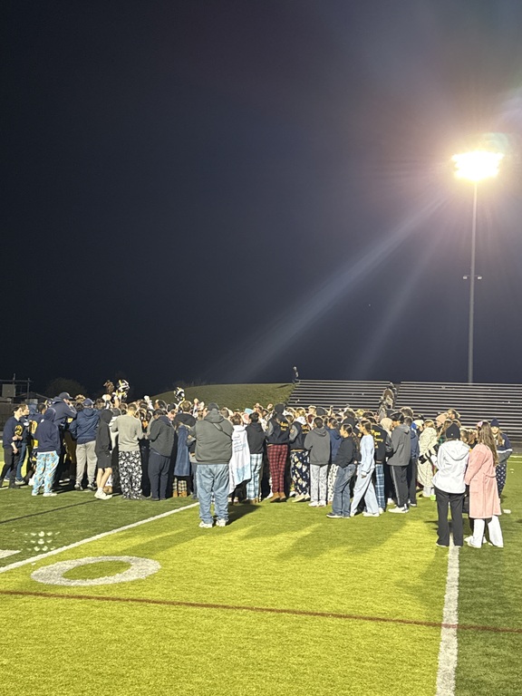 What a sight to see!  The Oiler student section celebrating on the field with the football team.