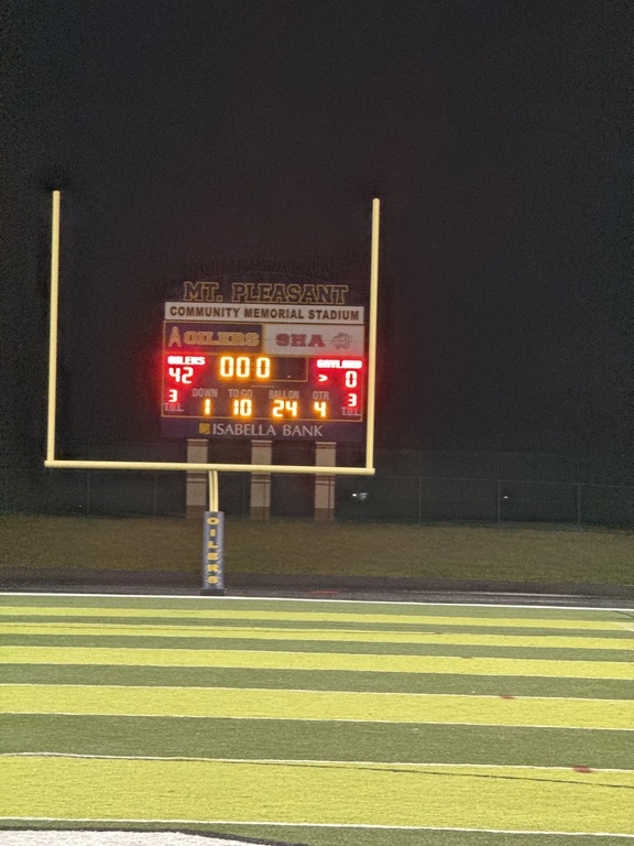 Final score!  Oilers advance and will play either Coopersville or East Grand Rapids next Friday back at Community Memorial Stadium.