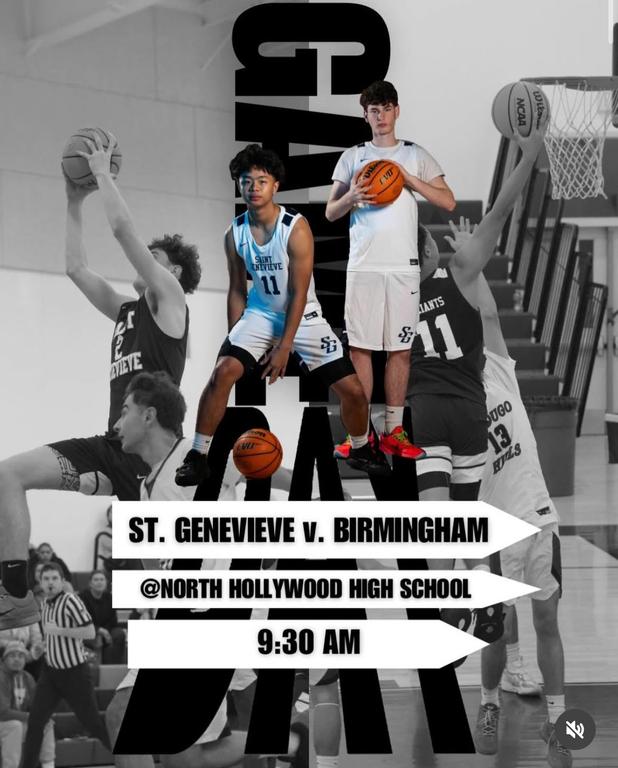 Game Day Alert! 🏀 St Genevieve Vs. Birmingham 
🗓️ Today Monday, November 24th.
⏰ Time: 9:30 AM
📍North Hollywood High School
Tickets available via GoFan Check out North Hollywood High School's event - Boys Basketball Showcase