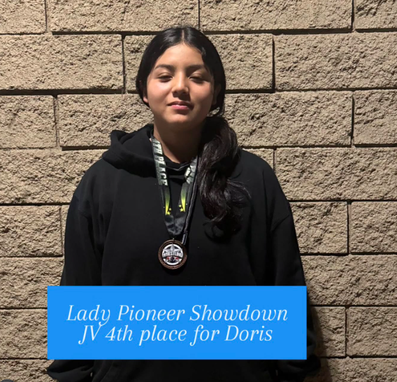 Doris brings home the hardware by taking 4th place at the Lady Pioneer JV Showdown.