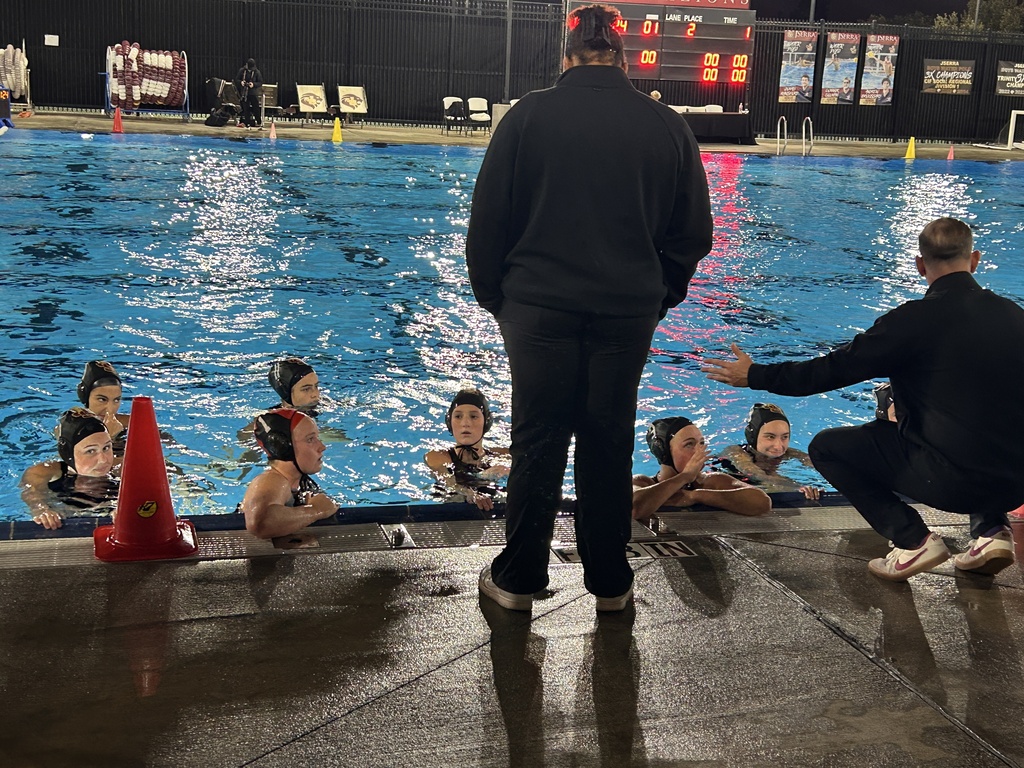 End of Q1 huddle with Coach Damato and Coach Ella