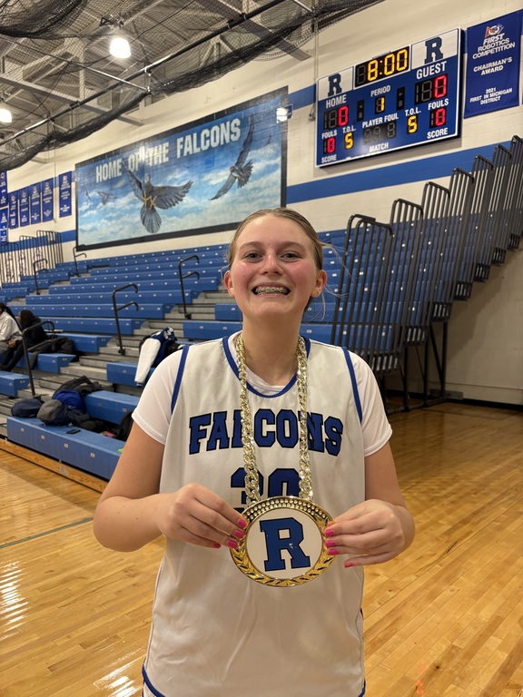 Layla takes home tonight’s hustle chain. She played great defense and was a monster on the boards!
