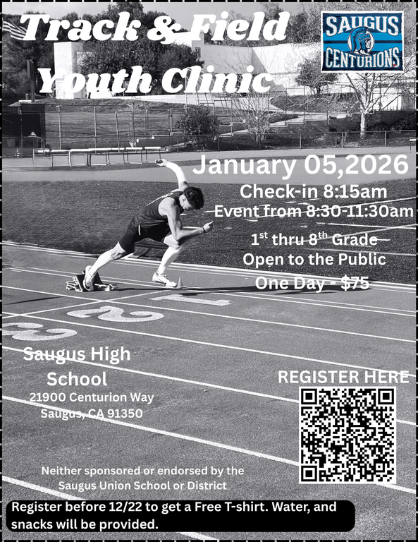 We are permitted to use this flyer to pass out on the sidewalk outside all Saugus Union School District schools. It must be this flyer. Please coordinate with other athletes for tomorrow’s dismissal. Please contact us so we will find a way to get flyers t