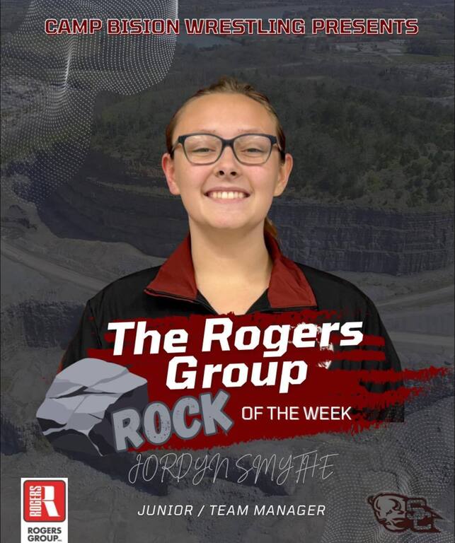 Say hello to the Rogers Group Inc. ROCK of the Week, Team Manager Jordyn Smythe!

Jordyn plays a big role in making our program run smoothly! From being Coach Caron’s right hand “woman”, to running MatBoss, keeping scores, distributing and taking care of 