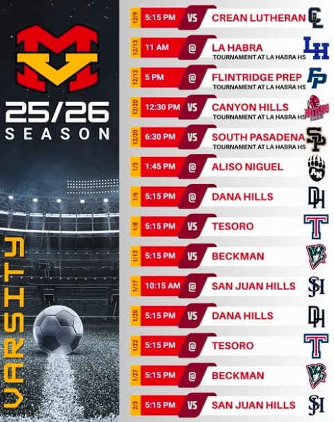 UPDATED Varsity Game Schedule 💥