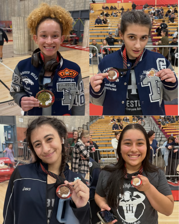 Proud of our Trabuco Hills Girls Wrestling team this weekend at the Lady Monarch Invitational 💙🖤

🏆 Dejah Aldridge — 1st Place 
🥉 Bella DiPippo — 3rd Place 
🏅 Leylah Ruiz — 4th Place 
🔥 Layla Lopez — Consi-Champion