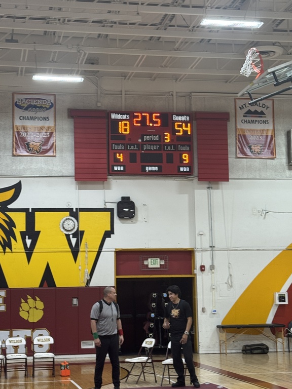 Great job yesterday! Final Score 18-54