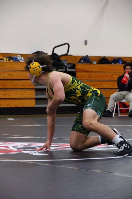 Our Captain Brenden Siu in his knee sprawl loaded up for his double