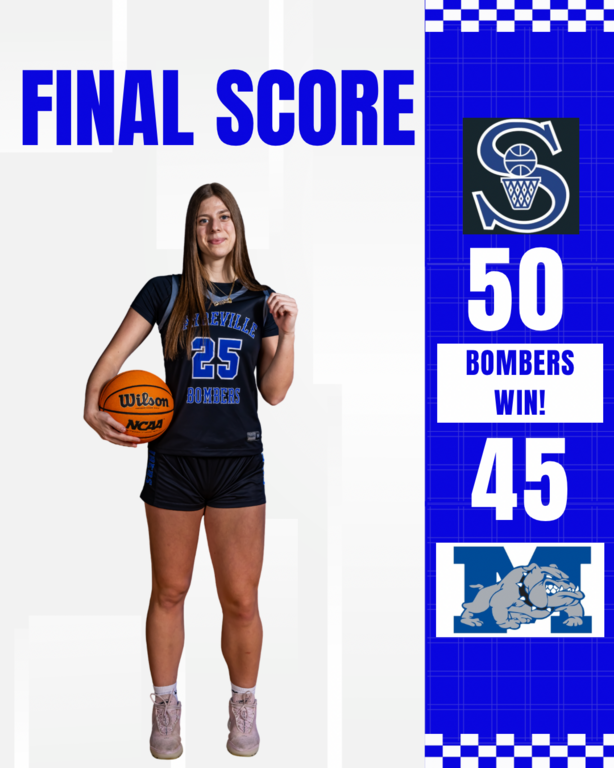 Bombers Win! Weronika Weronika Glazewski dominated the floor with 24 points and 17 rebounds, leading the way for the Bombers. Avery McGrath added 14 points, while Karina Cardoso contributed 6 points and 9 rebounds. Sabrina Niederholtmeyer was strong on th