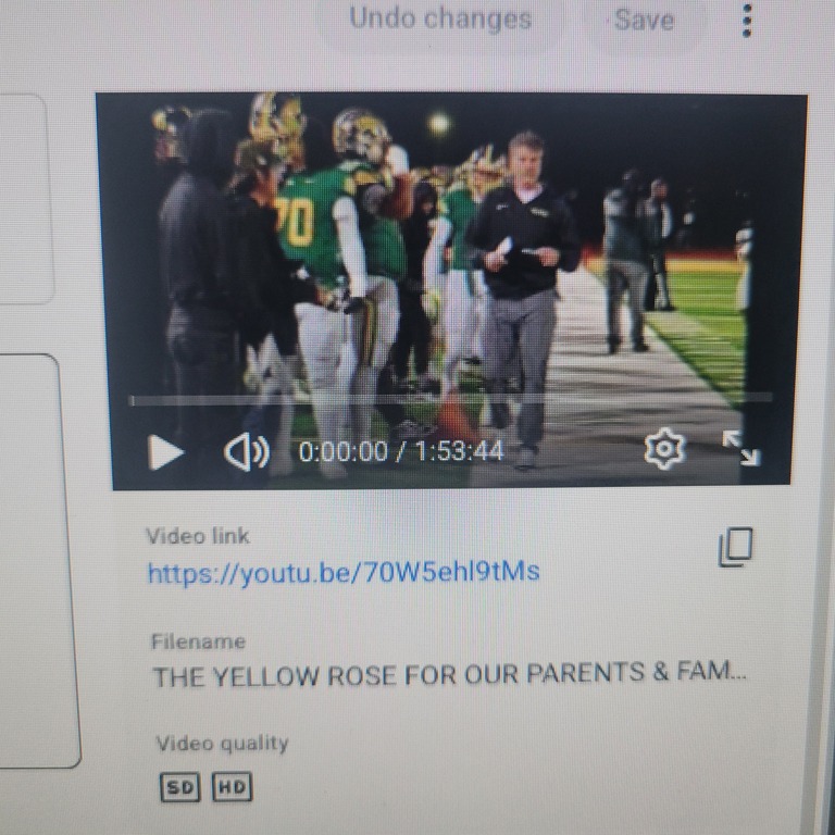 Vanden football video link on youtube