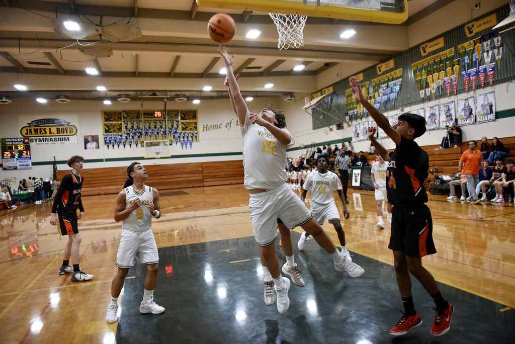 VANDEN BASKETBALL FRESHMAN  # 15 KEANU RAMOS,IS A OUTSTANDING PLAYER ON THE COURT & HE GIVES HIS, ALL 100 % PLUS AFTER THIS SEASON I, CAN HIM MOVING UP THE RANKS. & HE WILL BE A GREAT PLAYER ON THE JV OR VARSITY TEAM.HE HAS A BRIGHT FUTURE, HEAD OF HIM. W