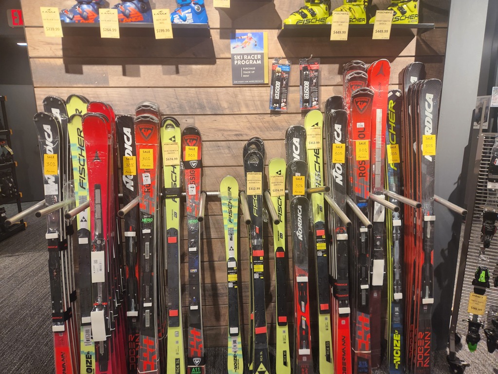 FYI race fans, select race skis are now on sale :-) Rossi and Nordica are changing graphics next year so we're making room and that means early discounts. Good sizes in Slalom and GS, 30% off. If you were waiting or if you're thinking ahead to next year i
