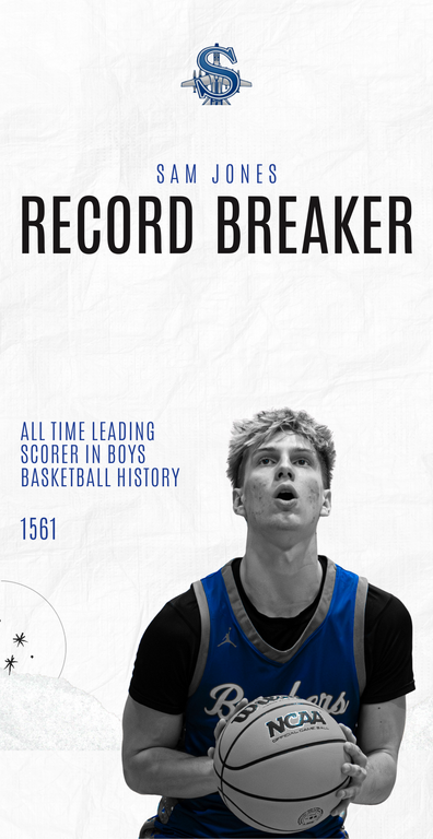 Congratulations Sam Jones on becoming the All Time Leading Scorer in Boys Basketball History breaking a 52 year old record held by Steve Makwinkski '74.
