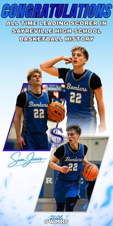 Congratulations to Sam Jones on becoming the All Time Leading Scorer in school history surpassing Rhonda Rompola ('78).