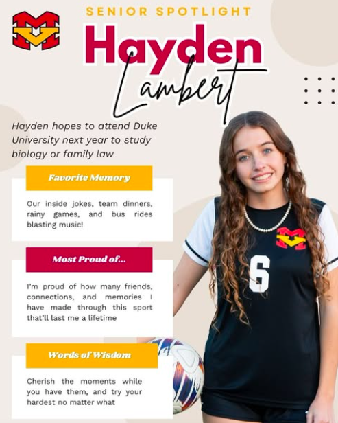Senior Spotlight on #6 Hayden Lambert!