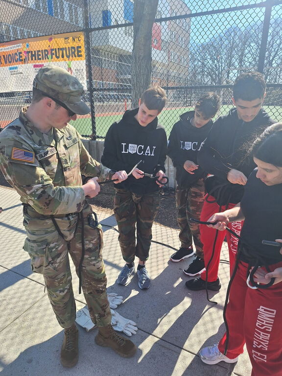 QMHS Cadets Getting Trained By ST Johns ROTC Cadets