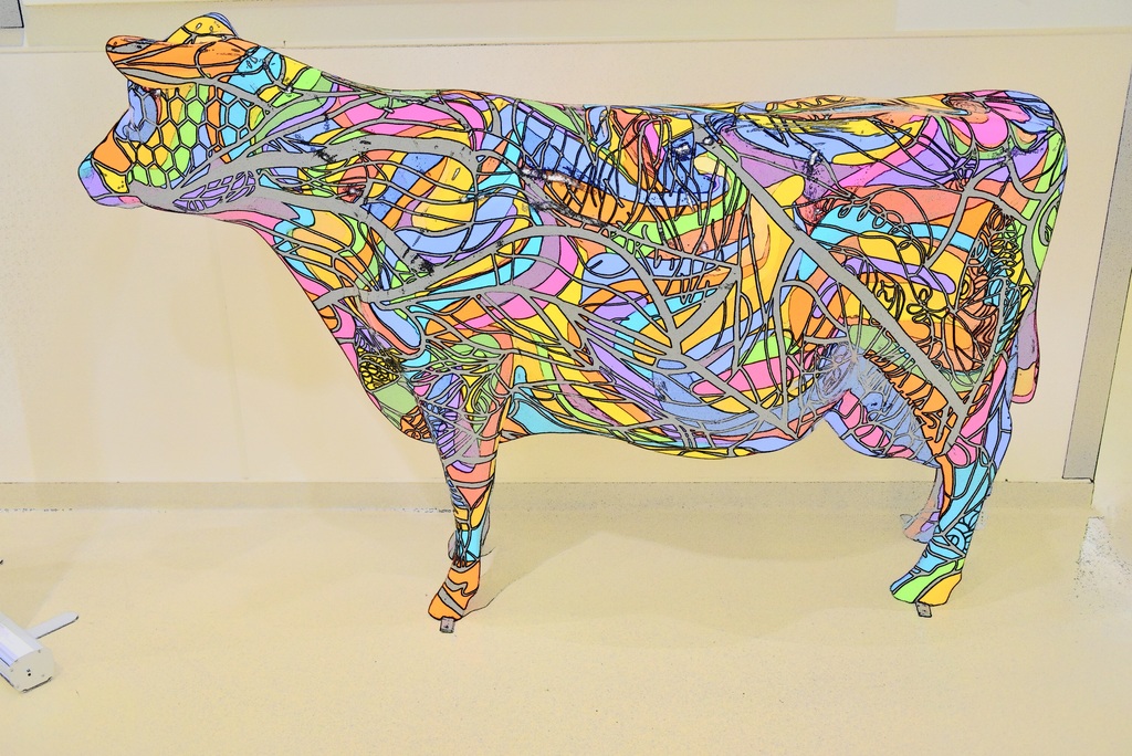 THE FAMOUS COW AT VACA COMMUNITY CENTER 1 / 31 / 2026 COLOR SKETCH BY PAPA JOE!!!!!