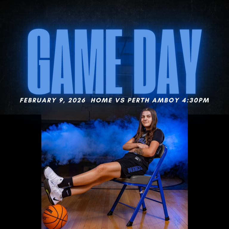 GAME DAY! 🔵⚪️ We will host the Panthers of Perth Amboy this afternoon at 4:30 in the GMC Tournament! Let’s play hard and get the job done, let’s go Bombers! 🏀