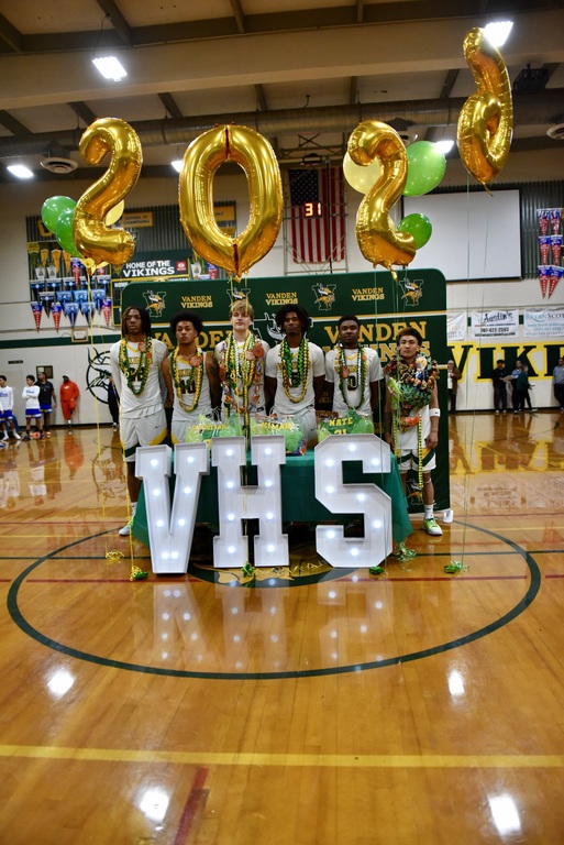 VANDEN VIKINGS VARSITY BASKETBALL SENIORS NIGHT , CONGRATULATIONS. 2025 & 2026