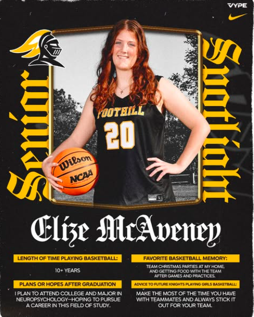 Celebrating senior, Elize McAveney! 🖤💛