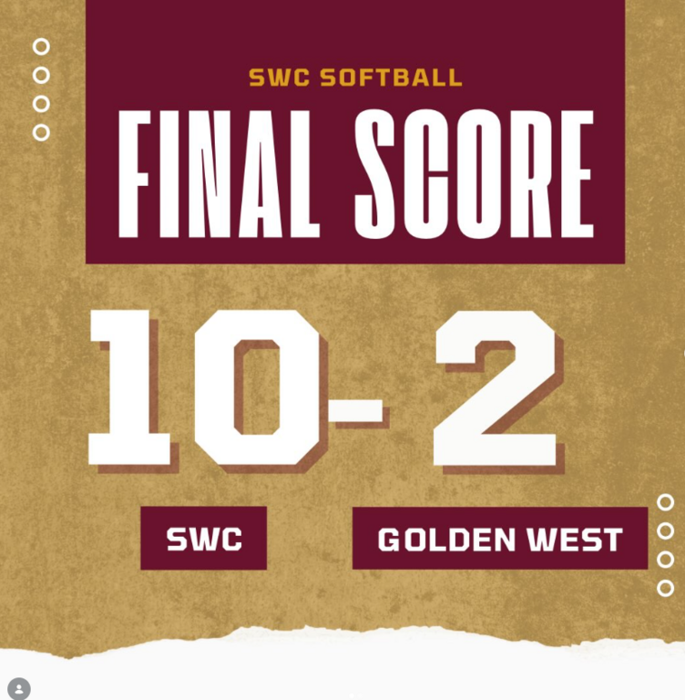 A nice 10-2 win over a quality Golden West squad. @iliana.romerro goes all 5 allowing 2 earned runs to get her 1st victory of the year. Home opener tomorrow at 2pm vs LA Mission.