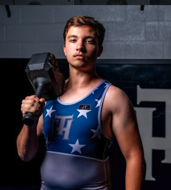 ‼️SENIOR SPOTLIGHT‼️Holden Bourque, a 4 year wrestler, says that wrestling is a healthy outlet to release stress while staying physically fit. After graduation, Holden has committed to major in Aviation/Aeronautics and minor in Applied Weather and Safety 