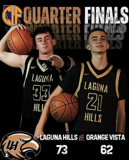 Hawks win over Orange Vista pushes the boys to Semi-Finals! Boys played great against a relentless opponent! Boys will be away for Semi-Finals against Moreno Valley on Friday!!!

Jackson Burnham 26
Fletcher Freeman 15
Myles Mittelsteadt 12
Matthew Diggs 1
