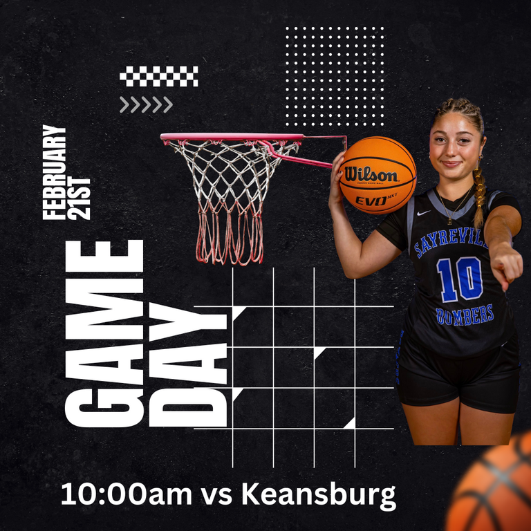GAME DAY! 🔵⚪️ We will host the Titans of Keansburg this morning at 10. Let’s get back on track with a win, go Bombers! 🏀