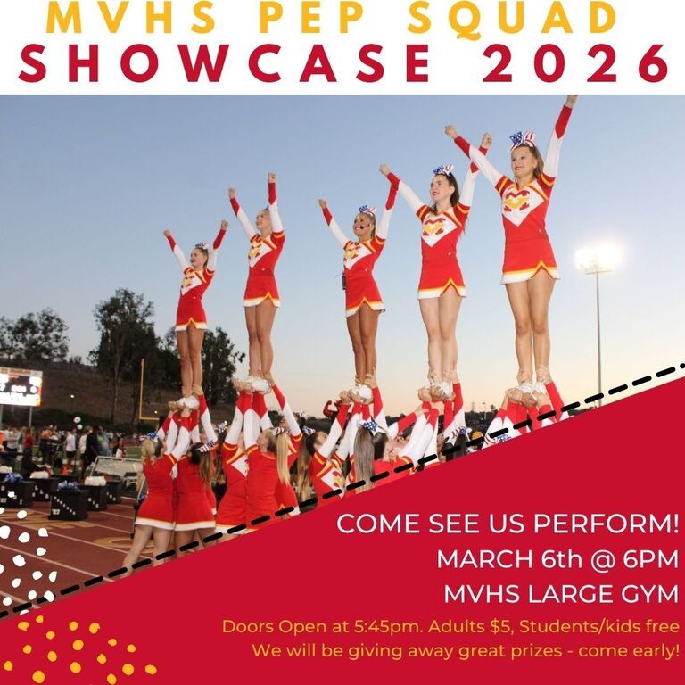 💥 Our Friends & Family Showcase is next week, March 6 at 6 PM in the Large Gym. Come see us perform! ❤️💛