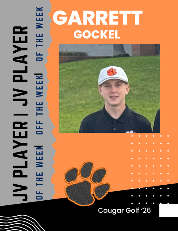 Congratulations to the Escondido High School JV Golf Player of the Week - Garrett Gockel