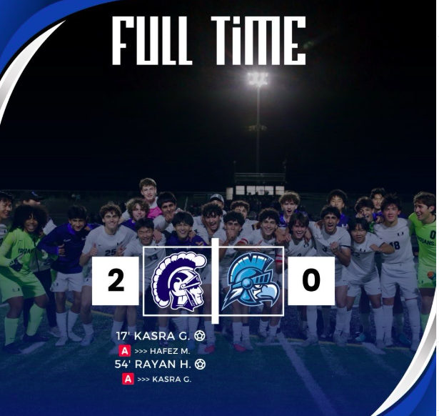 Uni wins CIF Regionals! Uni Boys Soccer defeated Granite Hills on Saturday in the CIF Regional Finals. Goals scored by seniors Ryan H. and Kasra G.

The Trojans advance to CIF state finals in Sacramento, March 14th.

Varsity W 2-0