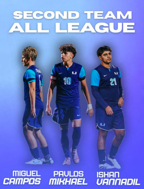 Congrats to Miguel Campos, Pavlos Mikhael , and Ishan Vannadil for making Second Team All League for the Pacific Coast League.