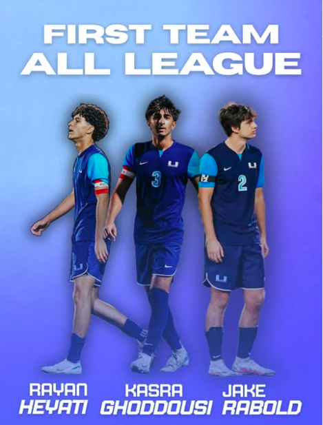 Congratulations to Rayan Heyati, Kasra Ghoddousi, and Jake Rabold for making First Team All League for the Pacific Coast League.