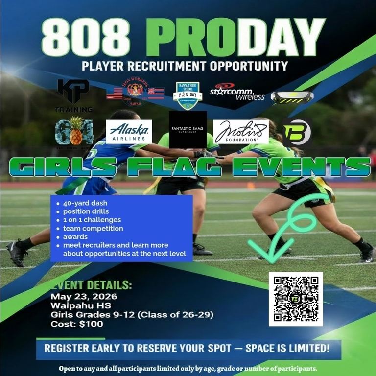 3rd Annual 808 PRODAY is May 23 at Waipahu High School, reserve your spot today!